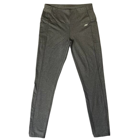 Skechers Women Activewear Pants Size S Gray Nylon Polyester Legging Yoga 27" - Picture 1 of 9
